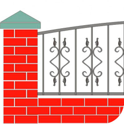 Кованые вставки в забор