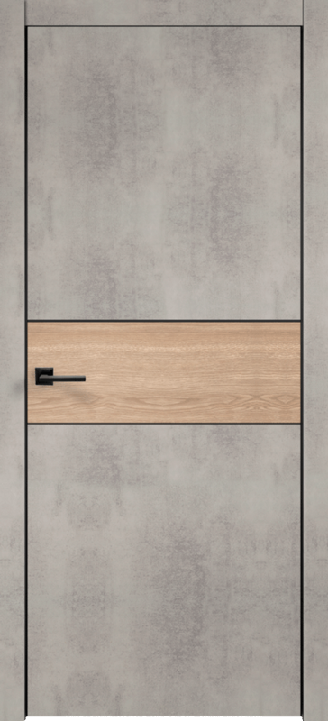 Межкомнатная дверь ЭКОШПОН TECHNO BLACK DUO 3 облегченное глухое