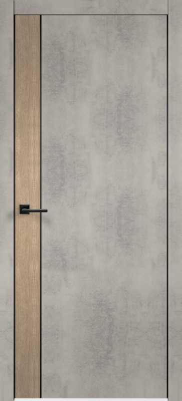 Межкомнатная дверь ЭКОШПОН TECHNO BLACK DUO 1 облегченное глухое