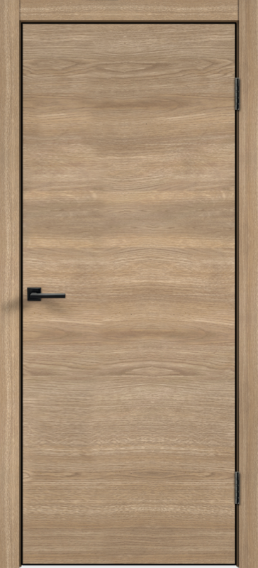 Межкомнатная дверь ЭКОШПОН TECHNO BLACK облегченное глухое