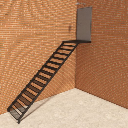 Л3-01. Прямая лестница с одним маршем