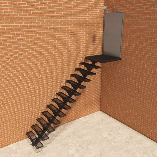 ЛМ-01. Прямая лестница с одним маршем