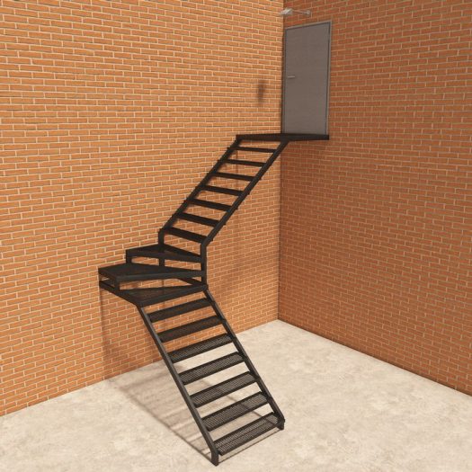 ЛЗ-04. Лестница с забежными ступенями